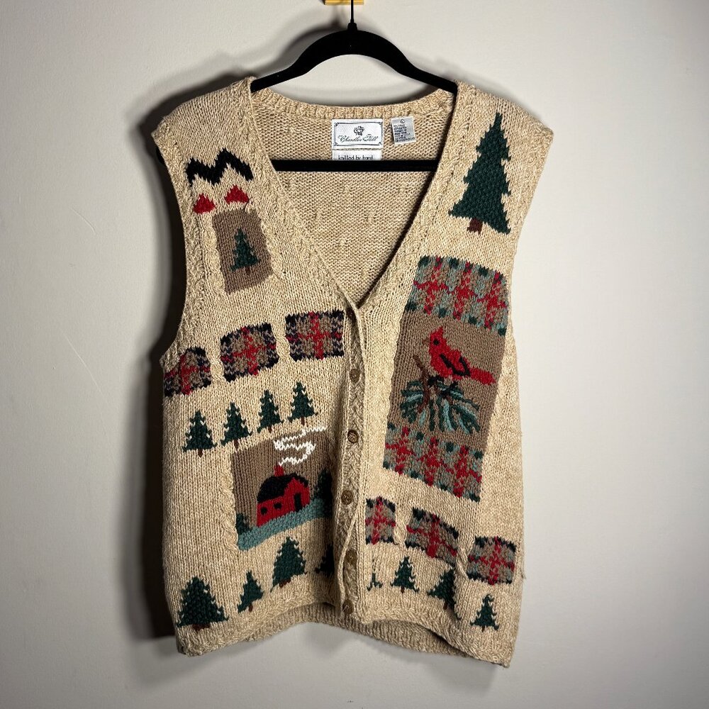 Vintage Chandler Hill Hand Knit Sweater Vest